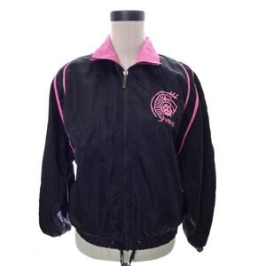 Vintage 80s 90s HEAD Neon Pink Black Ski Hip Hop Small Jacket Coat Small